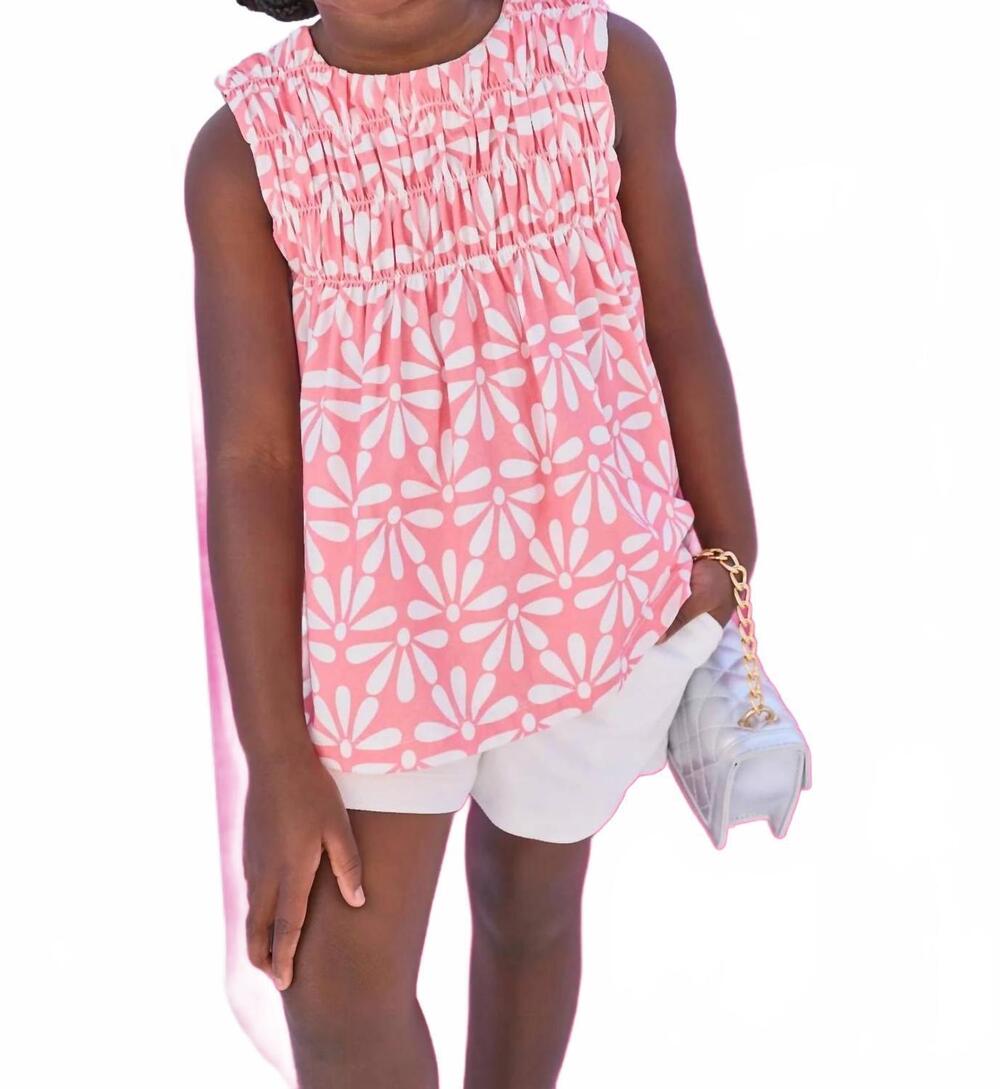 NEW BISBY anita sleeveless top in fan floral